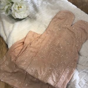 Floor length plunging neckline sequin formal gown